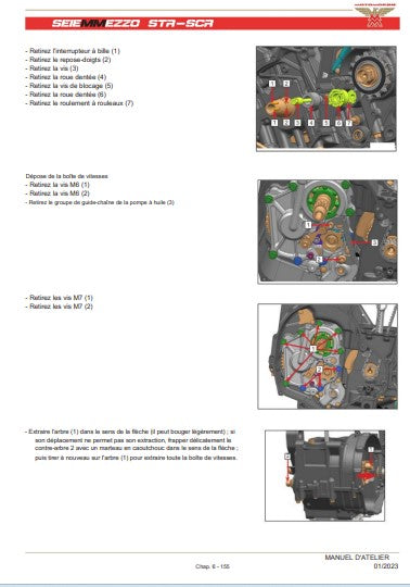 Manuel d'atelier Morini 650 Seiemmezzo SCR STR 2022 français Docautomoto