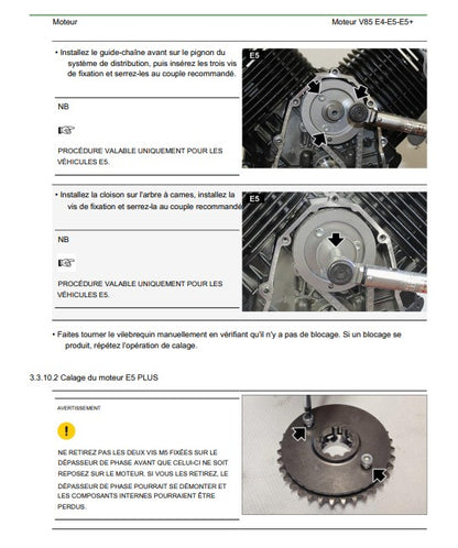 Manuel d'atelier Moto Guzzi V85TT Euro5+ 2024 français Docautomoto