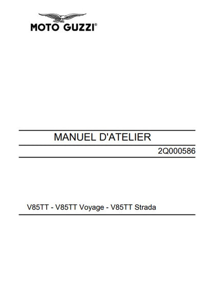 Manuel d'atelier Moto Guzzi V85TT Euro5+ 2024 français Docautomoto