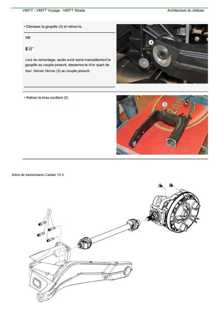 Manuel d'atelier Moto Guzzi V85TT Euro5+ 2024 français Docautomoto