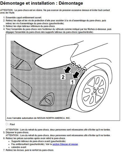 manuel d'atelier Nissan Micra 2018 français