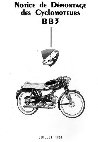 Manuel d'atelier Peugeot BB3 1961 { {{ Docautomoto }}
