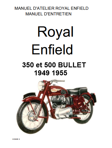 manuel d'atelier Royal Enfield Bullet 1949 55 français { {{ Docautomoto }}