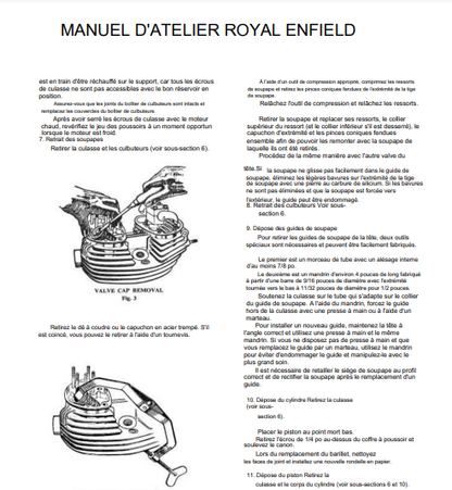 manuel d'atelier Royal Enfield Bullet 1949 55 français { {{ Docautomoto }}