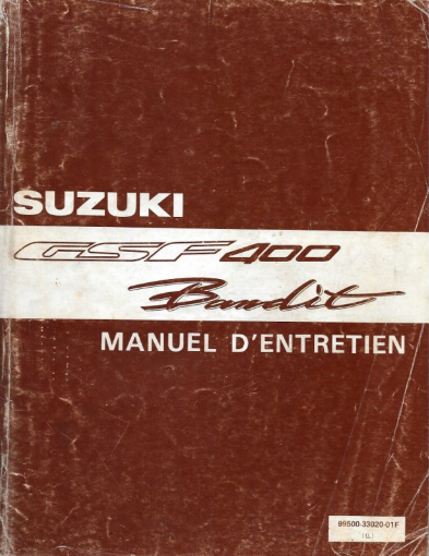 manuel d'atelier Suzuki GSF 400 bandit { {{ Docautomoto }}