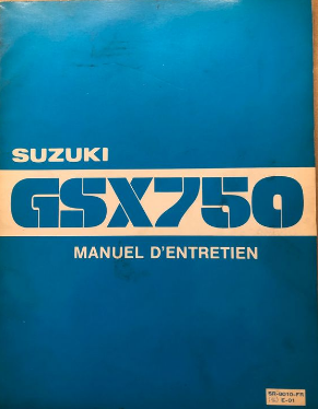 Manuel d'atelier Suzuki GSX 750 1980 { {{ Docautomoto }}