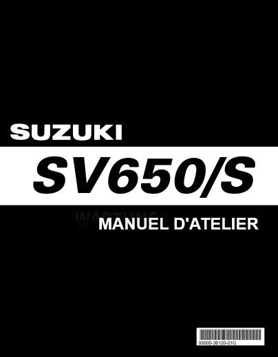 Manuel d'atelier Suzuki SV 650S 2004 français { {{ Docautomoto }}