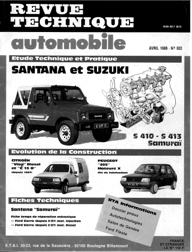 Manuel de réparation Suzuki Santana samurai Docautomoto