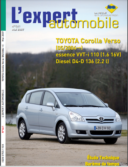 Manuel d'atelier Toyota Corolla Verso 2004 Docautomoto