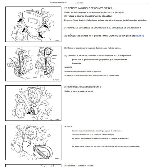 Manuel d'atelier Toyota Tercel 1995 1998 en français Docautomoto