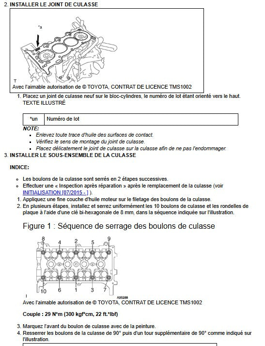 Manuel d'atelier Toyota Yaris 2015 2020 en français