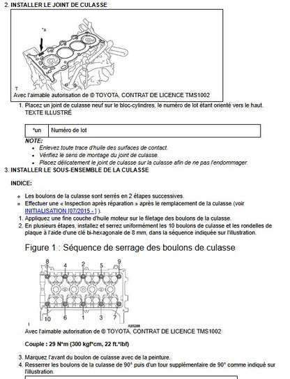 Manuel d'atelier Toyota Yaris 2015 2020 en français