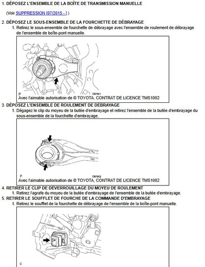Manuel d'atelier Toyota Yaris 2015 2020 français