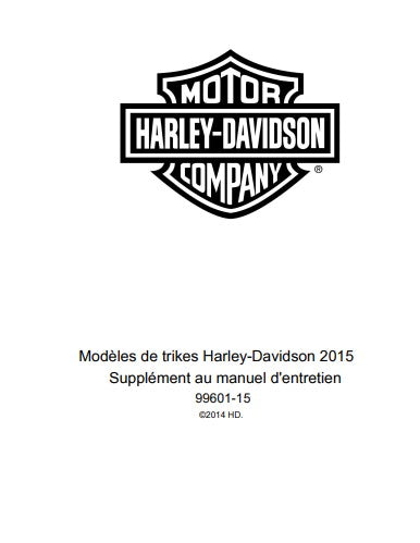 Manuel d'atelier harley Davidson trike 2015 français Docautomoto