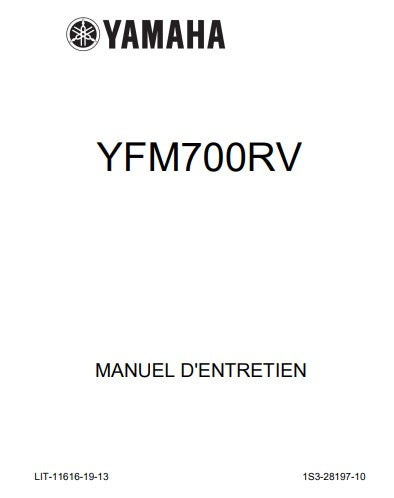 Manuel d'atelier Yamaha 700 raptor 2006 français { {{ Docautomoto }}