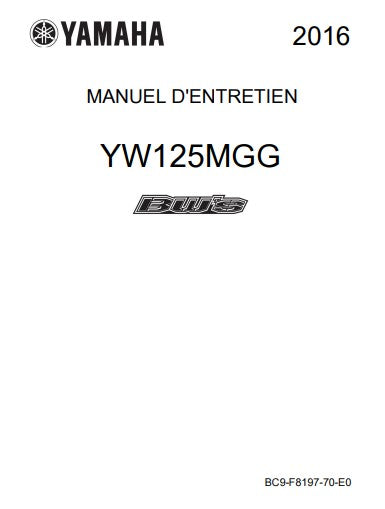 Manuel d'atelier Yamaha BWS 125 2016 { {{ Docautomoto }}