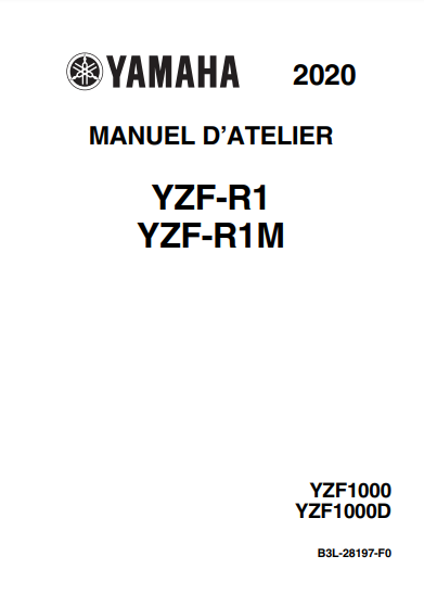 manuel d'atelier Yamaha R1 2020 français { Docautomoto