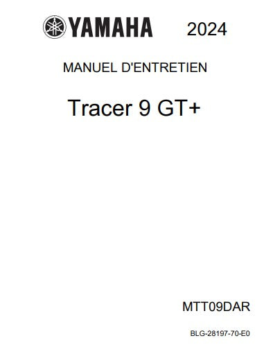 Manuel d'atelier Yamaha Tracer 9 GT+ 2024 français Docautomoto