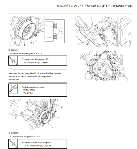 Manuel d'atelier Yamaha 700 Wolverine 2016 français { {{ Docautomoto }}