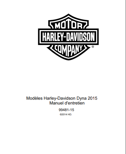 manuel d'atelier Harley Davidson Dyna 2015 français