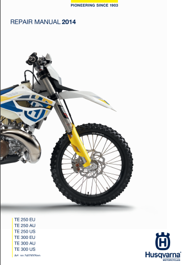 Manuel d'atelier Husqvarna Te 250 300 2014 { {{ Docautomoto }}