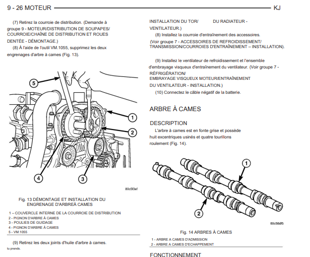 manuel d'atelier moteur Jeep 2,5 2,8 CRD français { {{ Docautomoto }}