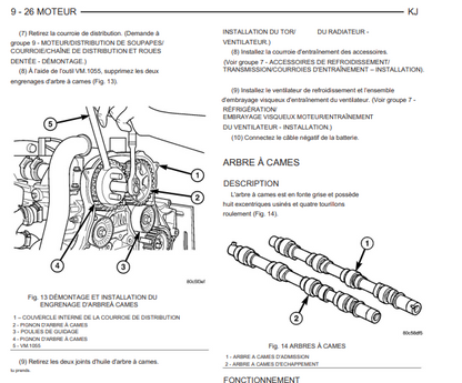 manuel d'atelier moteur Jeep 2,5 2,8 CRD français { {{ Docautomoto }}