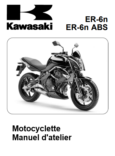 manuel d'atelier Kawasaki ER6 N 2009 français Docautomoto