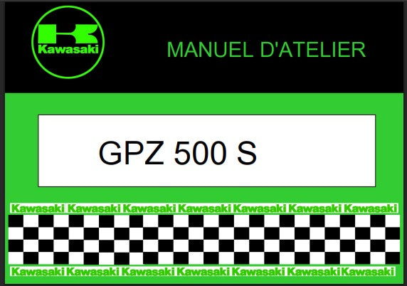 manuel d'atelier kawasaki GPZ 500 S 1987 1990 français Docautomoto