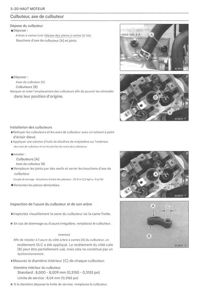 Manuel d'atelier Kawasaki KX 250 2021 2024 français Docautomoto