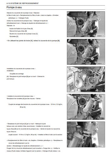 Manuel d'atelier Kawasaki KXF 250 2019 français Docautomoto