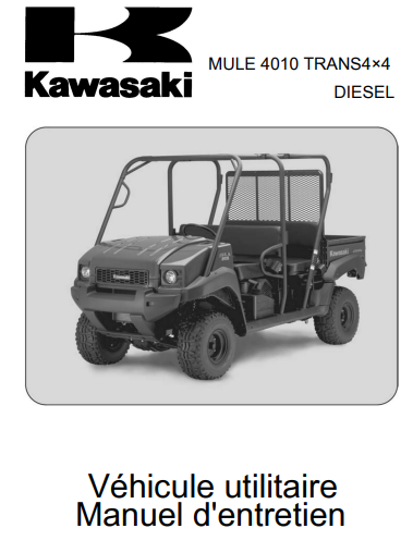 Manuel d'atelier kawasaki Mule Diesel 2009 français Docautomoto