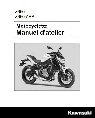 Manuel d'atelier Kawasaki Z650 2017 français Docautomoto