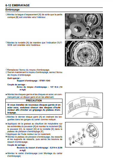 Manuel d'atelier Kawasaki Z 750 S 2006 français Docautomoto