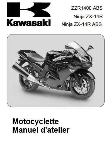manuel d'atelier Kawasaki zx14 Ninja 2012 français Docautomoto