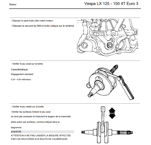 Manuel d'atelier vespa 125 LX 4T Euro 3 français { {{ Docautomoto }}