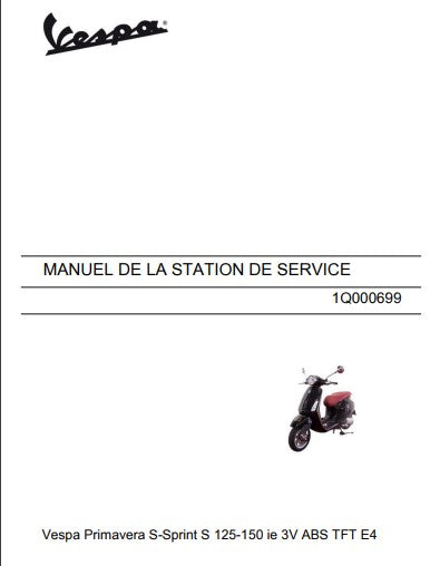 Manuel d'atelier Vespa 125 Primavera 2018 français { {{ Docautomoto }}