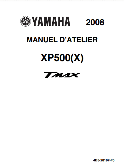 manuel d'atelier yamaha 500 T-max 2008 { {{ Docautomoto }}