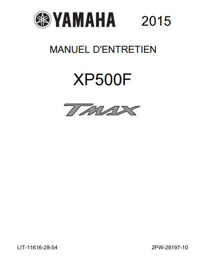 Manuel d'atelier yamaha 500 Tmax 2015 français { {{ Docautomoto }}