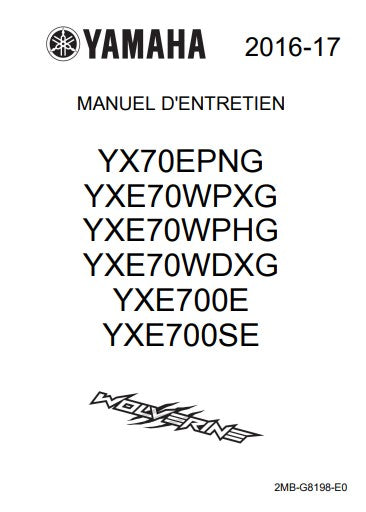 Manuel d'atelier yamaha 700 Wolverine 2016 français { {{ Docautomoto }}