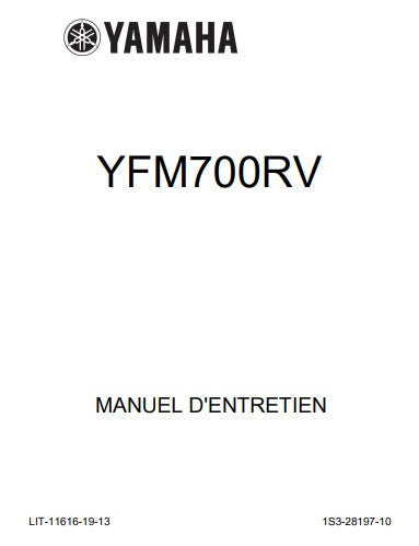 Manuel d'atelier Yamaha 700 raptor 2005 2006 français { {{ Docautomoto }}