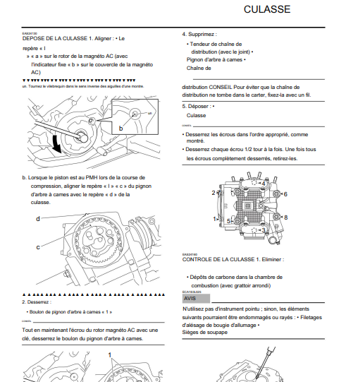 Manuel d'atelier yamaha 700 Raptor 2009 français { {{ Docautomoto }}