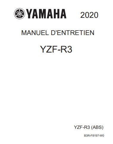 Manuel d'atelier Yamaha R3 2020 français { {{ Docautomoto }}