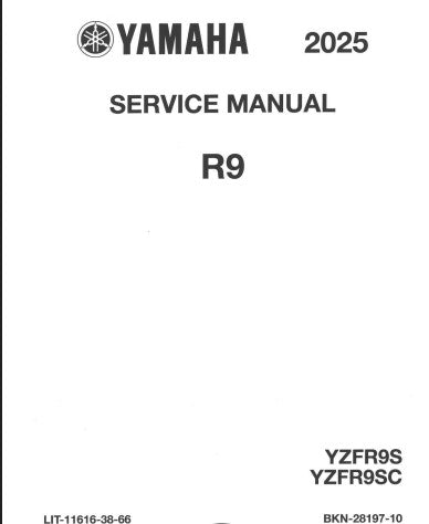Manuel d'atelier Yamaha R9 2025 { {{ Docautomoto }}