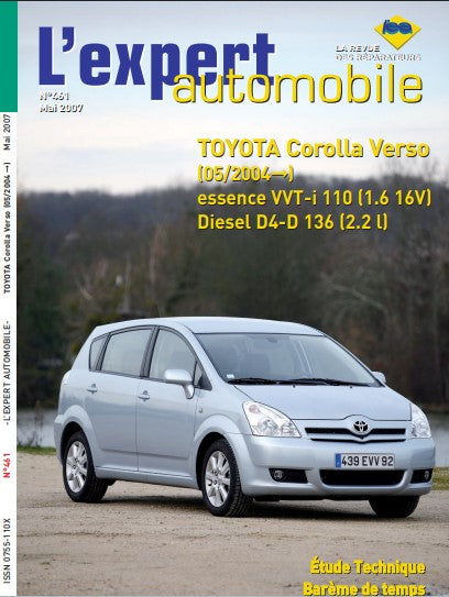 Manuel de réparation Toyota Corolla Verso 2004 Docautomoto