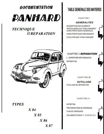 manuels d'atelier Panhard Dyna PL17 Junior 24 { {{ Docautomoto }}