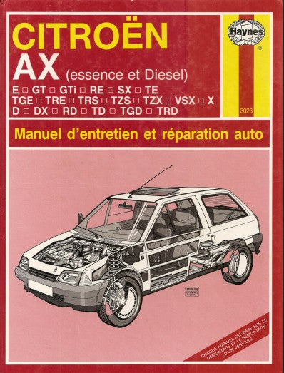 revue technique Haynes Citroën AX français Docautomoto