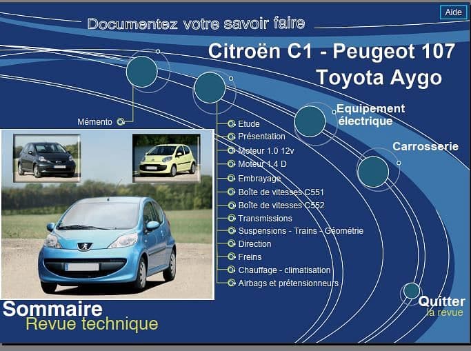 manuel de réparation Peugeot 107 Citroën C1 Toyota Aygo { AUTHENTIQU'ERE