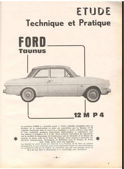 Manuels d'atelier Ford Taunus 12M 15M P4 { {{ Docautomoto }}