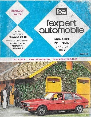 Revue technique Renault 20 TS { {{ Docautomoto }}